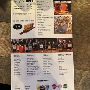 Drink menu