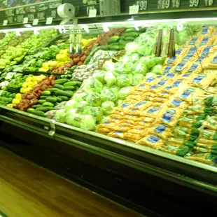 a display of vegetables