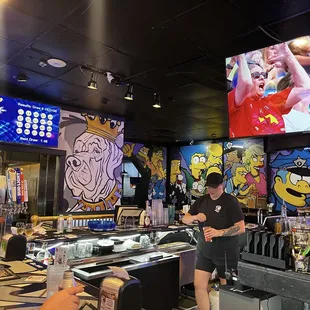 Bar area, wall art