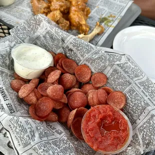 Fried pepperoni