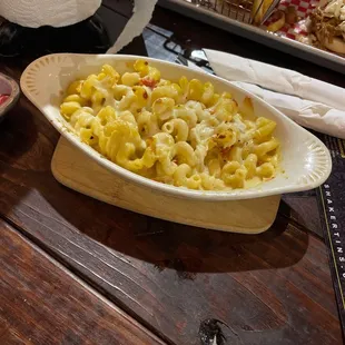 Mac and cheese. Skip it  Tastes terrible