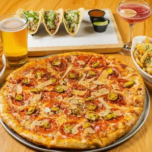 a pizza with a lot of toppings