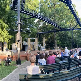 Panoramic view of the stage and bench seating in Central Park -- July 2024
