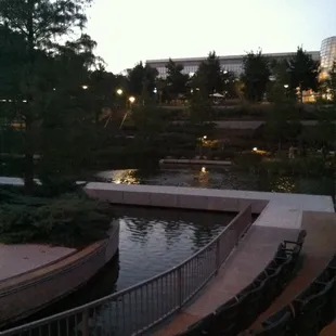 View behind the stage. Quack, quack.