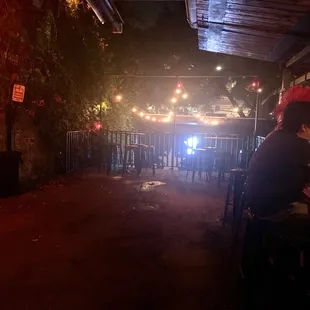 a woman sitting at a table