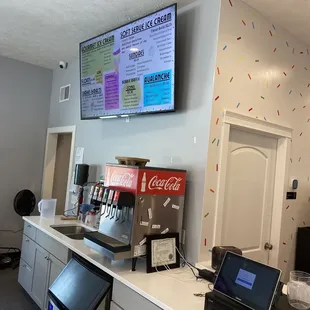 the counter area of the shakey grounds