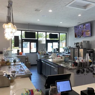 a view of the counter area