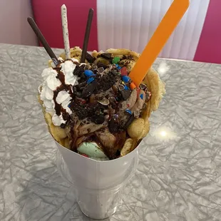 Chocolate Bubble Waffle Cone