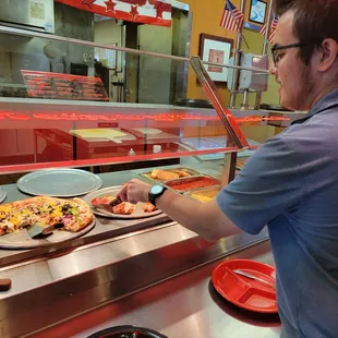 When all you can pizza is think about... (Postmates TV commercial). BTW this is Shakey&apos;s Pizza lunch buffet.