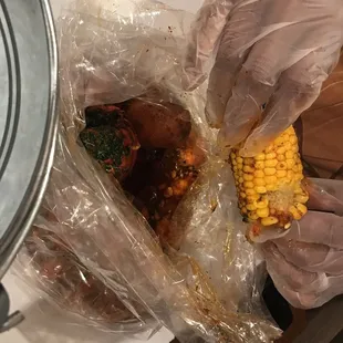 Gotta use the gloves....unless you want all that seasoning on your hands and under your nails.
