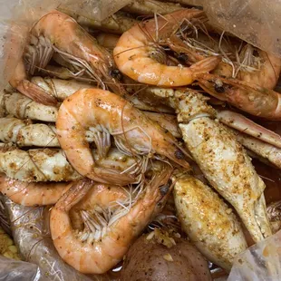 Combo A Shrimp with head and Crab Legs