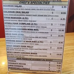 Chef specials 10.23.23