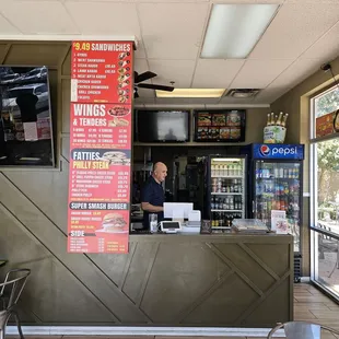 a man behind the counter