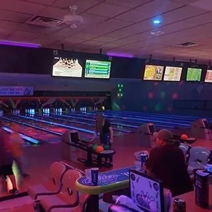 Blacklight bowling!