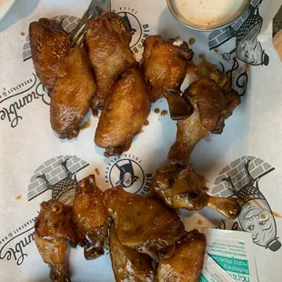 Whiskey Peach Wings
