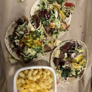 Brisket Street Tacos &amp; side of Beer Mac