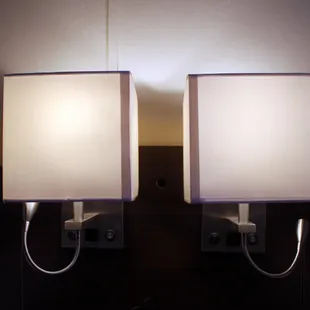 Reading lamps at Shale Lodge Three Rivers Bed