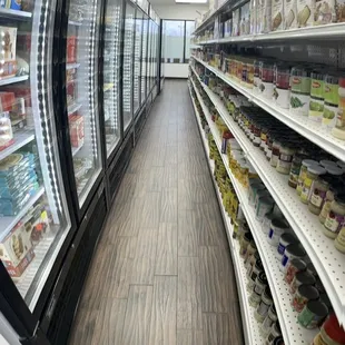 a view of a supermarket aisle