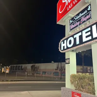 Exterior. Sketchy area of town, buildings all around with graffiti. Worst area of all of Vegas