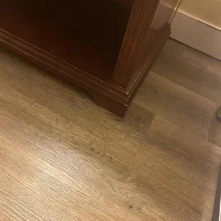 You can literally see the dirt on the floor .