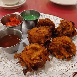 a plate of fried food