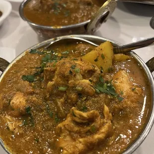 Lamb Vindaloo and Chicken Vindaloo