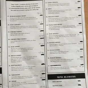 New Menu Prices as of June 2022 (2 of 2)