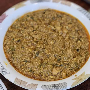 a plate of food on a table