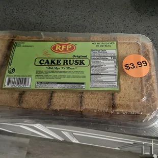 a package of cake rusk