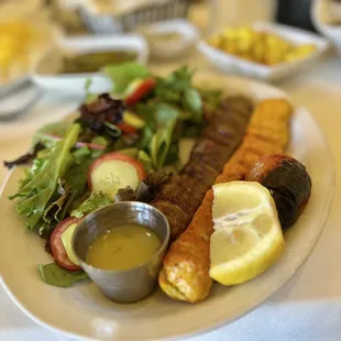 a plate of food on a table