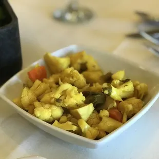 a bowl of food on a table
