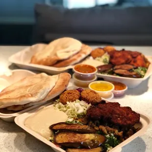 chicken wings and fried chicken, food