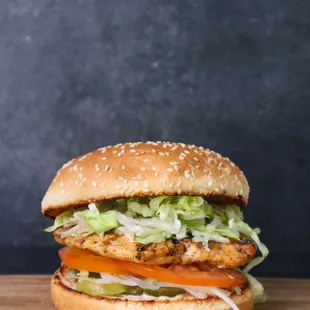 Grilled chicken burger