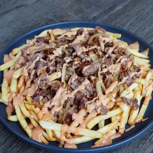 Animal Fries with Ground Beef
