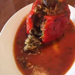 Today&apos;s special stuffed pepper