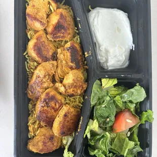 Chicken Shish Tawook plate