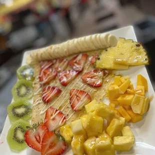 a plate of fruit
