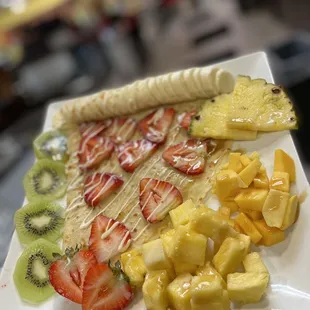 a plate of fruit