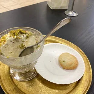 Arabic ice cream and date cookies.