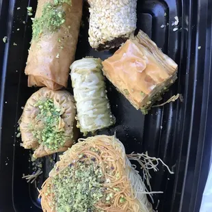 Desserts (wished they had names and prices of each pastry)