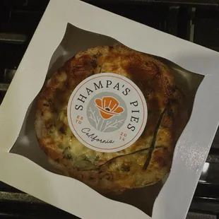 Medium sized crab quiche