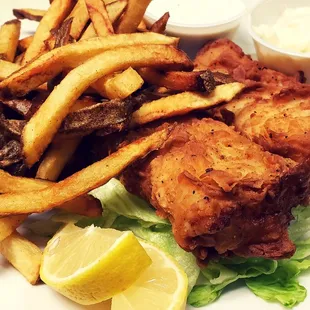 Our delicious Fish 'n Chips! Come in for Fish Friday, every Friday from 4pm to 7pm our fish baskets are on special.
