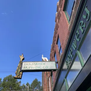 Sign above the brewery it lights up too