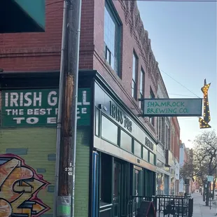 a man walking down the street