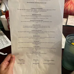 Brunch Menu