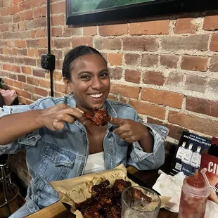 Apple bourbon chicken wings sooo good