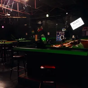 View of the bar by the ladies restroom!