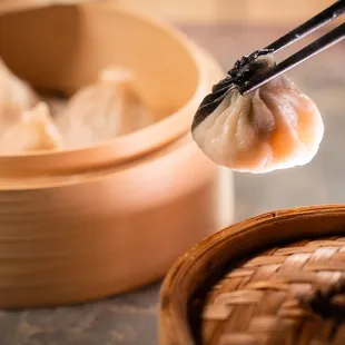pork dumpling with Black truffle.