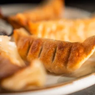 Pan fried pork dumpling.