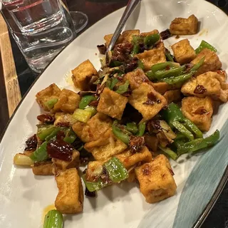 Three Pepper Fried Tofu